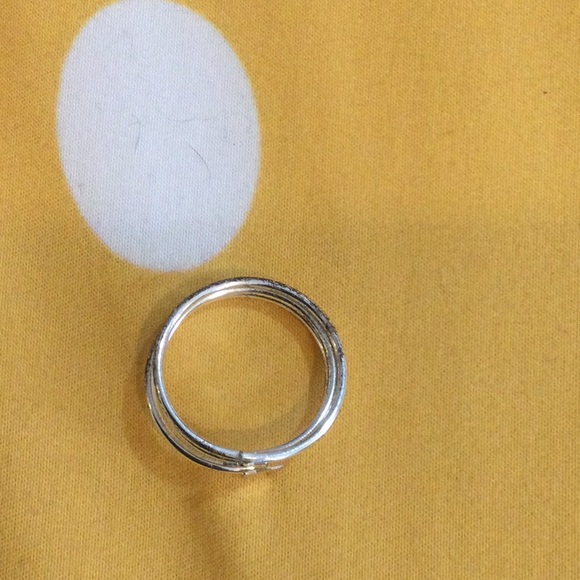 Adjustable silver vintage cocktail ring with stars - Picture 3 of 3